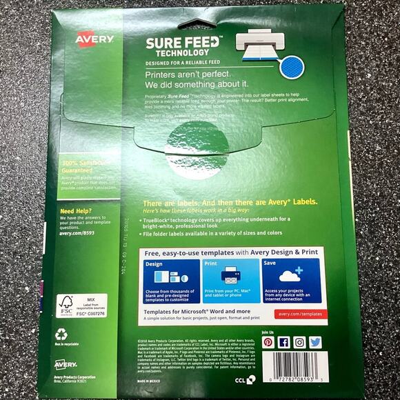 Avery file folder labels, white, pack of 150 - Picture 8 of 9